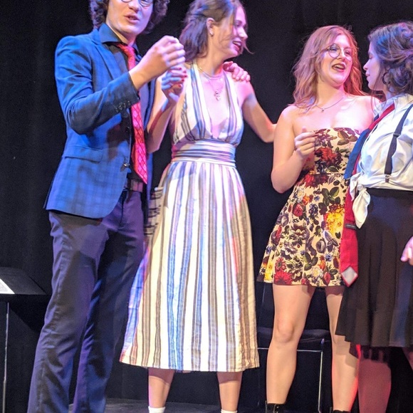 Striped backless summer dress - Picture 2 of 2